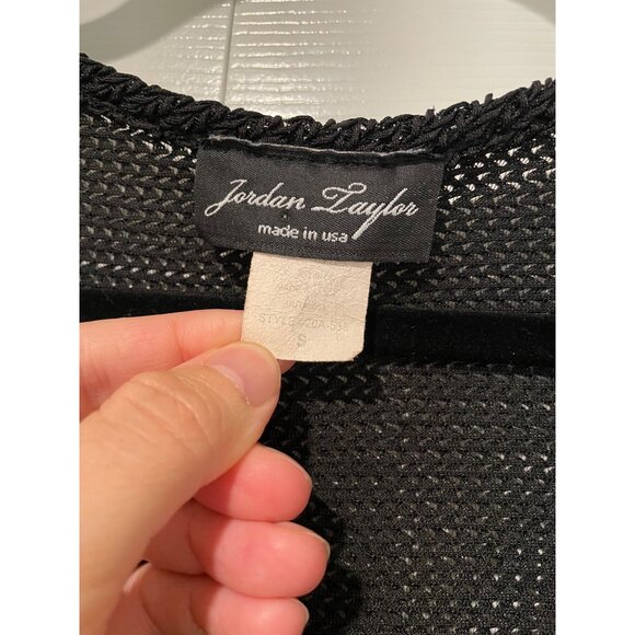 Vtg Jordan Taylor Womens Open Knit Sweater‎ Size S Y2K Whimsigoth Sheer Witchy - Picture 3 of 14